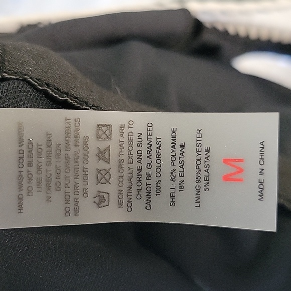 Women's Black One Piece Swimsuit Racerback Athletic Swimming Bathing Suit Medium - Picture 13 of 14